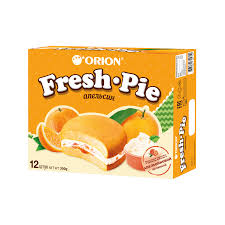 пироженное бисквит с апельсиновой начинкой fresh pie 12штг