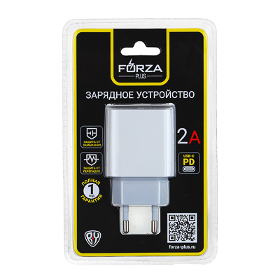 forza сетевое зарядное устройство, type-c, 3а, 5в