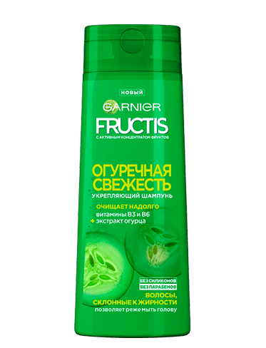 шампунь для волос garnier фруктис огуречная свежесть, 250 мл