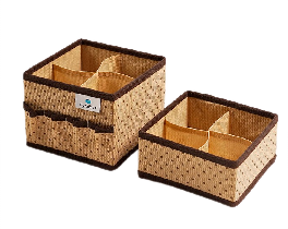 органайзер для косметики горох набор 2шт 15x15x12 ткань/80