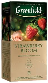 чай greenfield stawberry bloom клубника и роза 25 пакетов