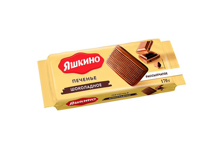 печенье сахарное яшкино 170г с шоколадным вкусом