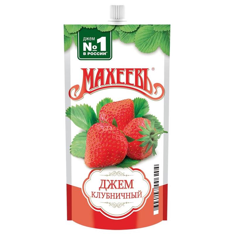 джем клубничный махеевъ дой-пак с дозатором 300г
