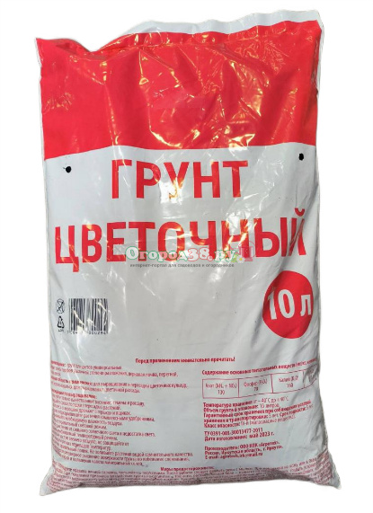 грунт агротех цветочный 10л 6/210шт/уп