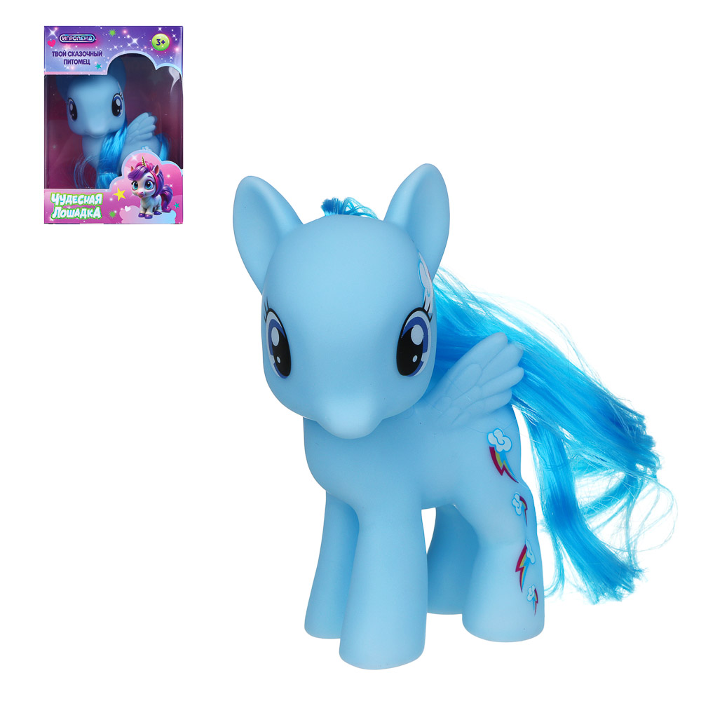 фигурка чудесная лошадка игроленд pp pvc 9х5,5х13см 4 вида