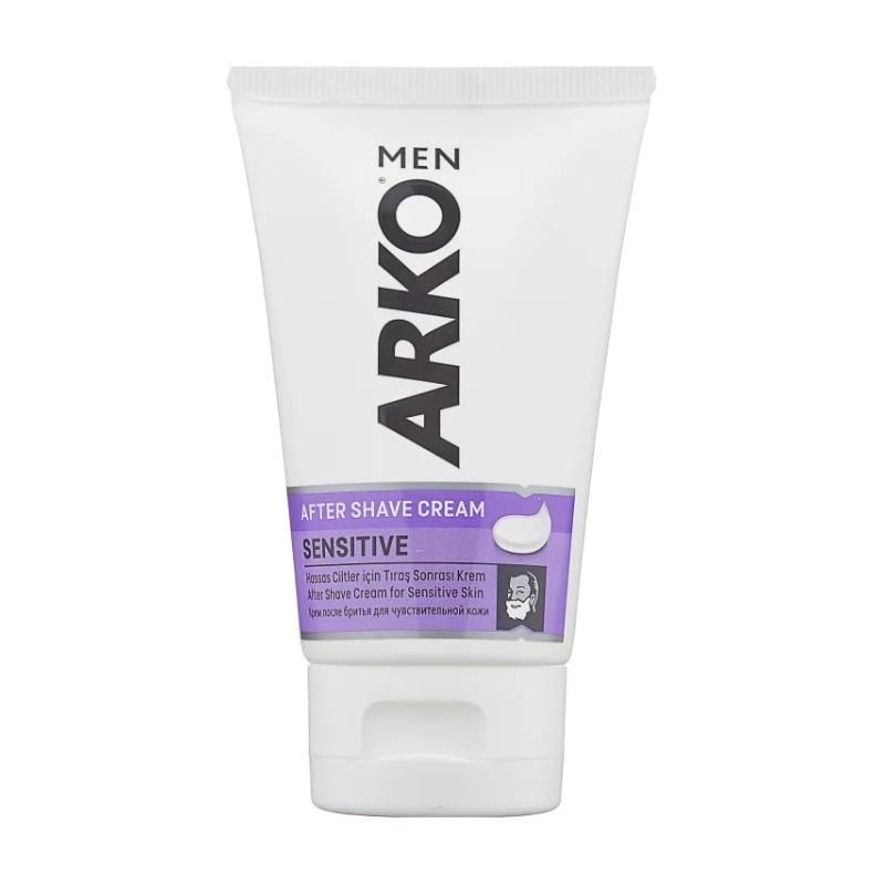крем после бритья arko men 50мл sensitive (бело-фиолетовый)