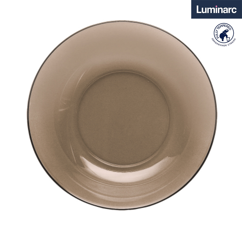тарелка глубокая luminarc 20,8см амбьянте эклипс дымчатое стекло