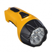 фонарь аккумуляторный чингисхан 4 ярк. led, вилка 220в, пластик, 13x5,3 см
