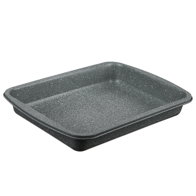 satoshi буко противень глубокий, 40х29х6см, угл.сталь, антипригарное покрытие "мрамор"