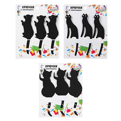 крючок-держатель самоклеящийся веселый роджер, металл, 3 дизайна