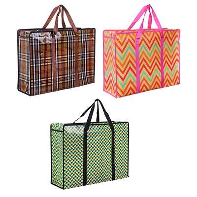 сумка хозяйственная, полиприпилен, нетканый материал, 60x45x20см, "индия", 3 дизайна
