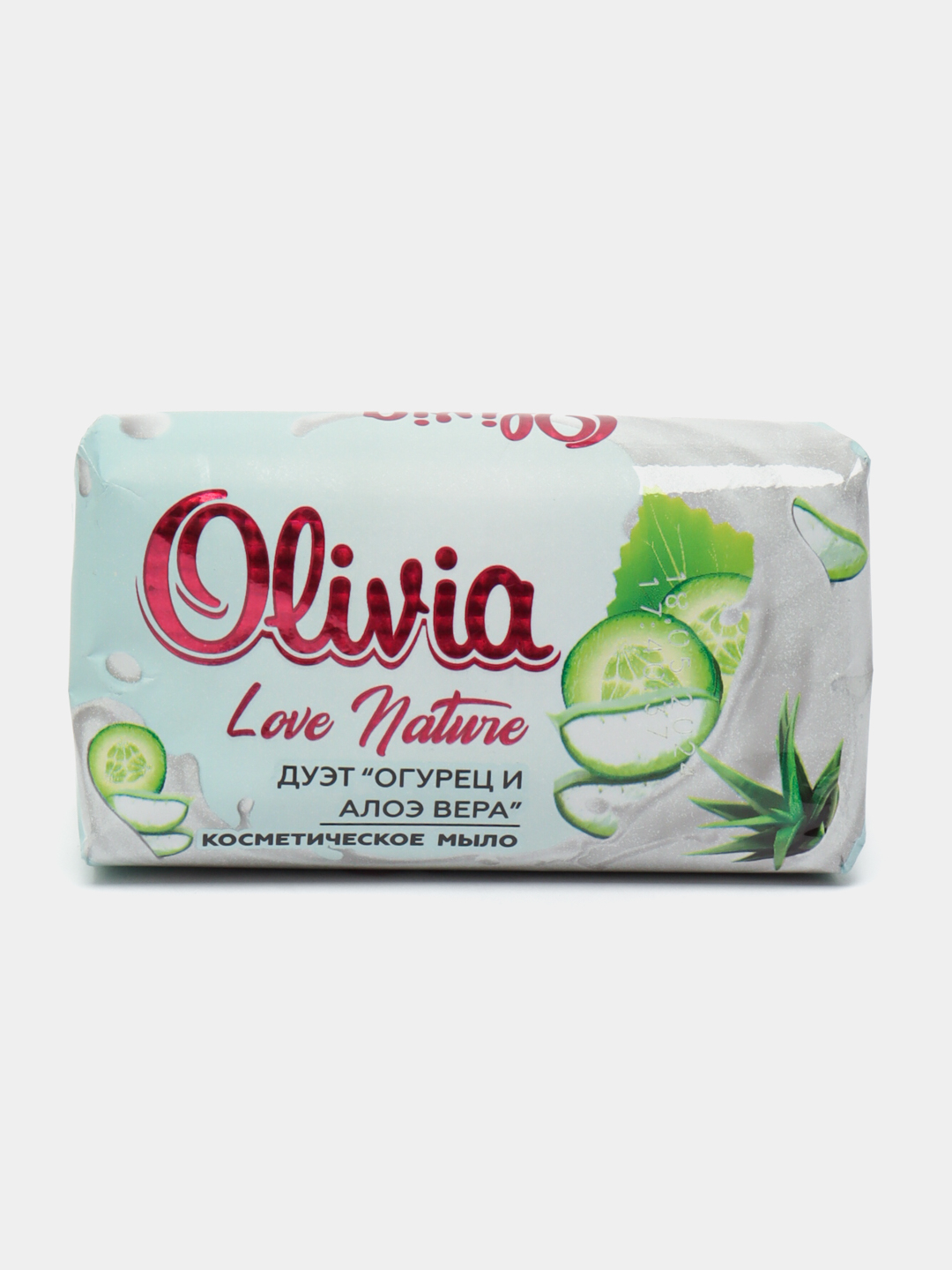 мыло туалетное olivia - love nature & fruttis огурец и алоэ вера 140г