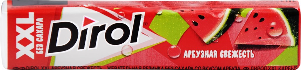 жевательная резинка dirol xxl арбузная свежесть без сахара 19г