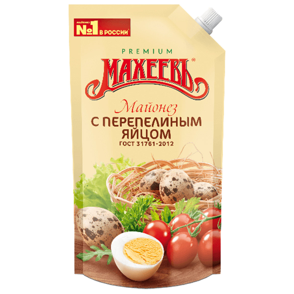 майонез с перепелинным яйцом махеевъ 67% дой-пак 190г