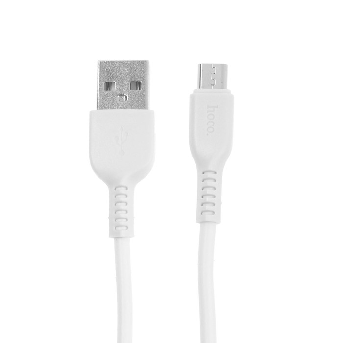 кабель hoco x13, microusb - usb, 2,4 а, 1м, pvc оплетка, белый