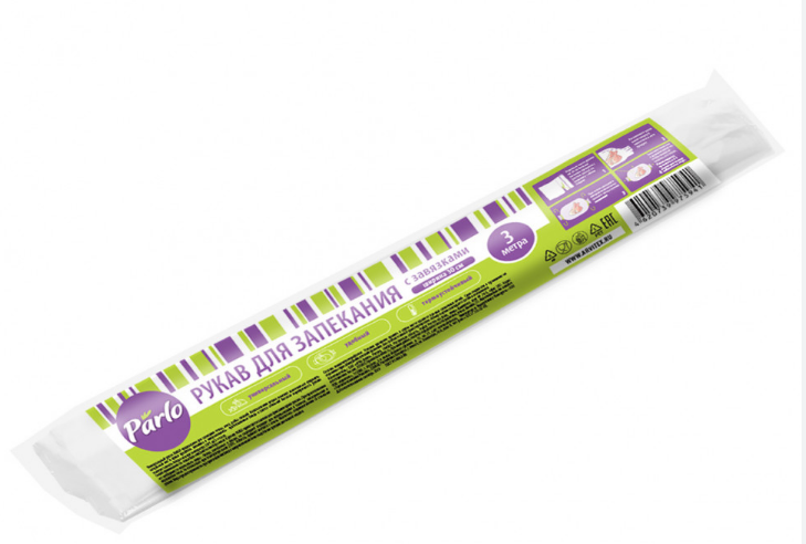 рукав для запекания 3м x 30см с завязками parlo 1шт