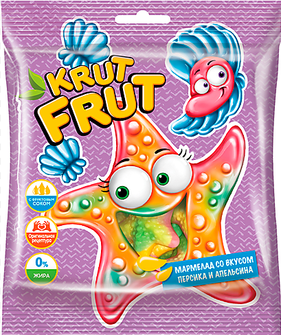 жевательный мармелад krut frut звездочки 0,5кг