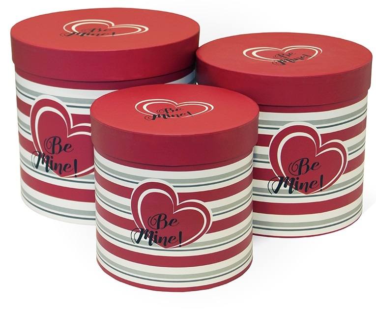 у коробка подарочная цилиндр be mine большая