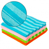 набор салфеток из микрофибры vetta 4 шт, 30x30см, 220г/кв.м., 4 цвета