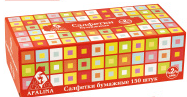 салфетки двухслойные косметические клетка 150шт в ассорт
