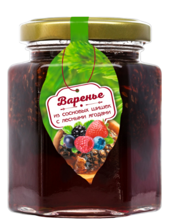 варенье из сосновой шишки с лесными ягодами 240г