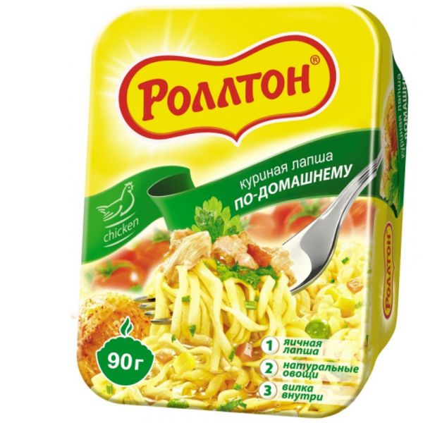 изделия макаронные бп роллтон лапша с курицей по-домашнему лоток 90г