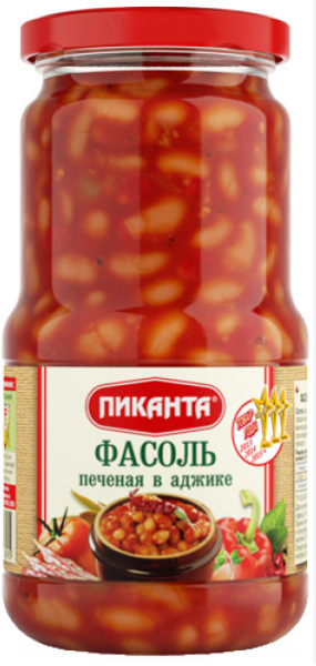 фасоль печеная в аджике пиканта 470г