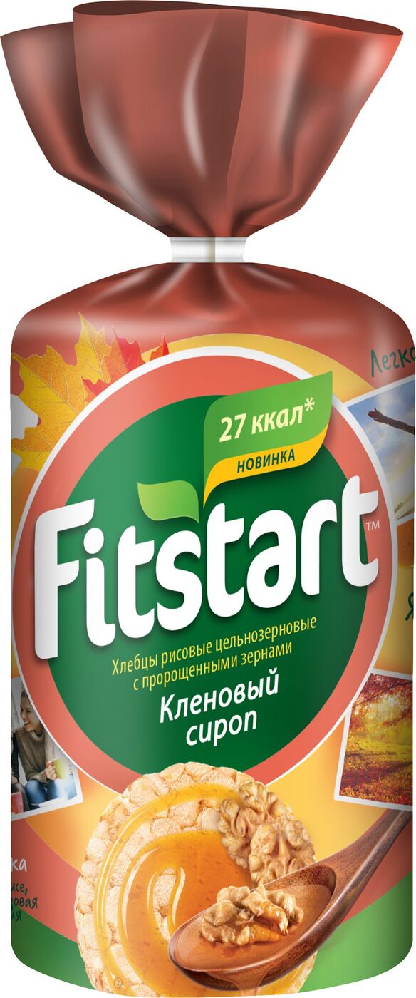 хлебцы рисовые кленовый сироп fitstart 100г
