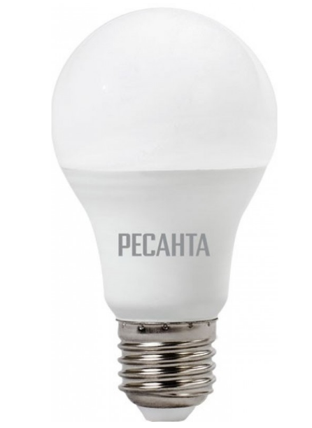 лампа светодиодная ll-r-a60-13w-230-3k-e27 (груша, 13вт, тепл., е27) ресанта