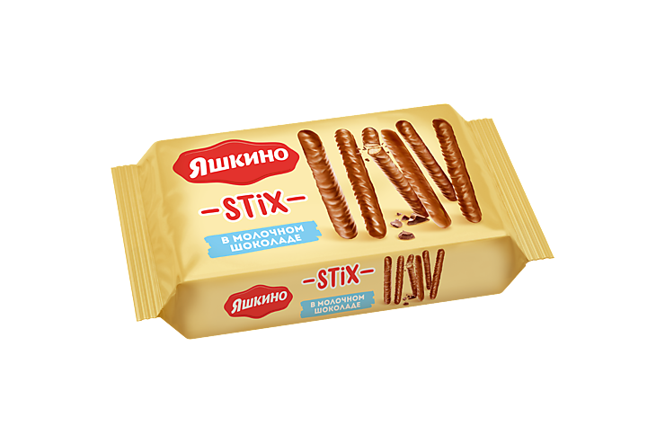 печ.яшкино stix 130г палочки в молоч.шоколаде