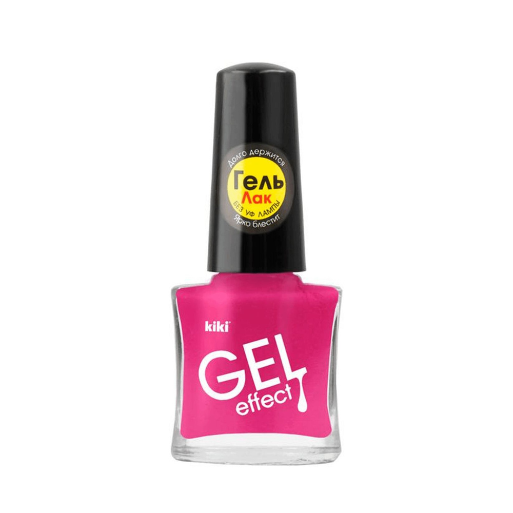 лак для ногтей кики gel effect 6мл 024 розовый