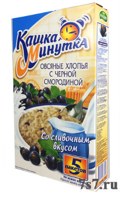 каша со вкусом смородины со сливочным вкусом кашка минутка 215г