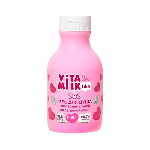 гель для душа loren+ vitamilk like sos для проблемной кожи 350мл