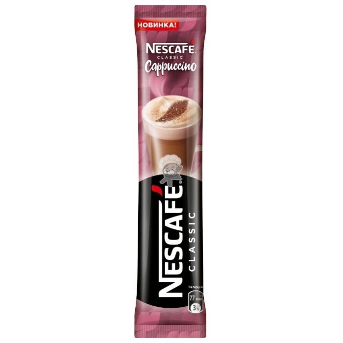 растворимый кофейный напиток nescafe 3в1 капучино цепь 18г