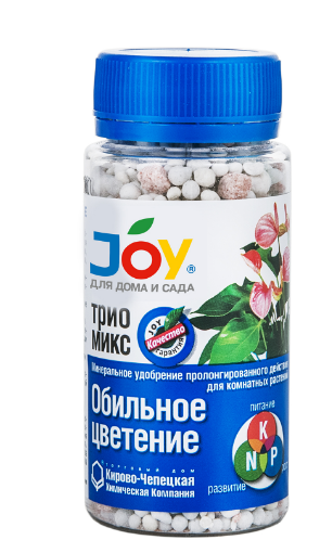 удобрение трио микс обильное цветение 100г joy