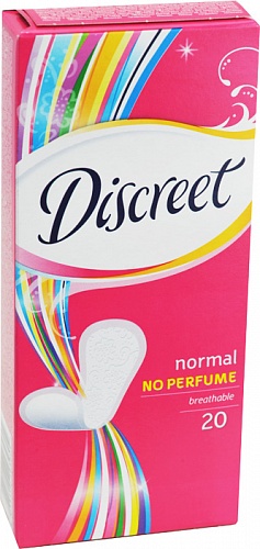 ежедневные гигиенические прокладки discreet normal single, 20 шт