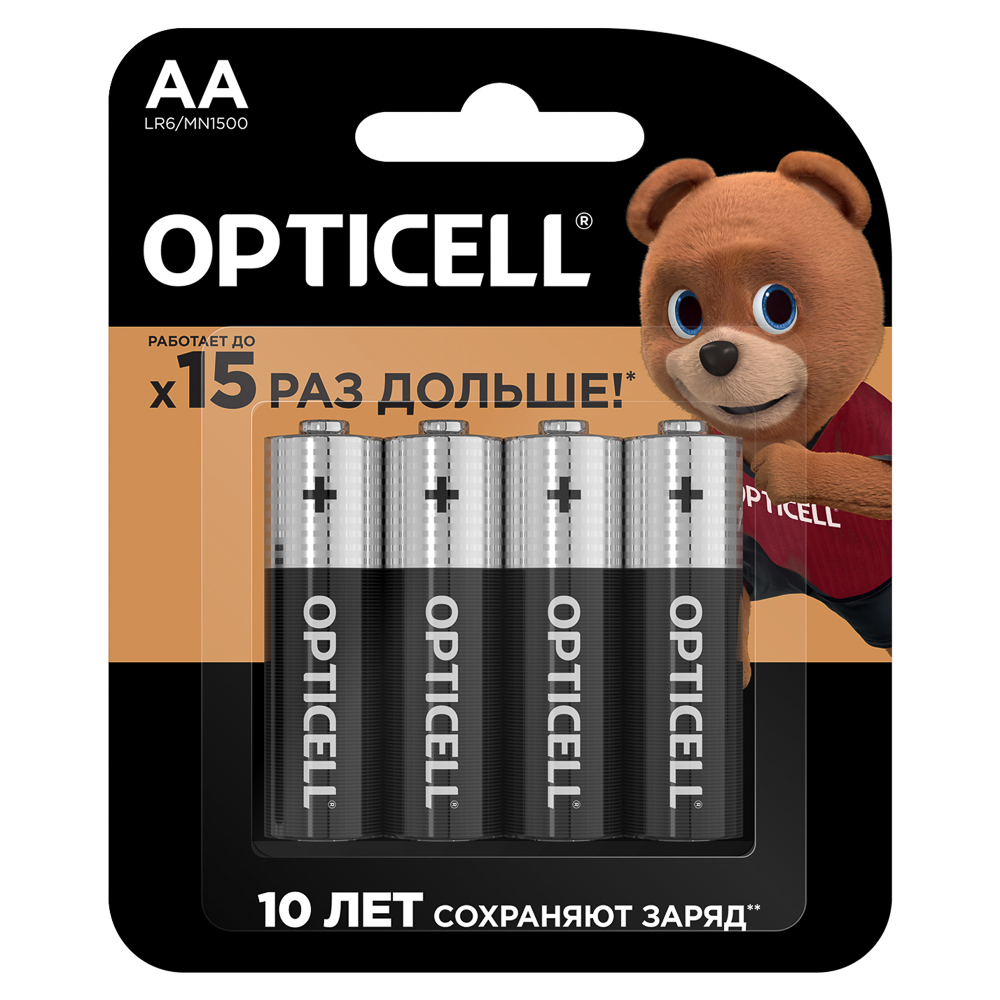 батарейки opticell basic aa 4шт