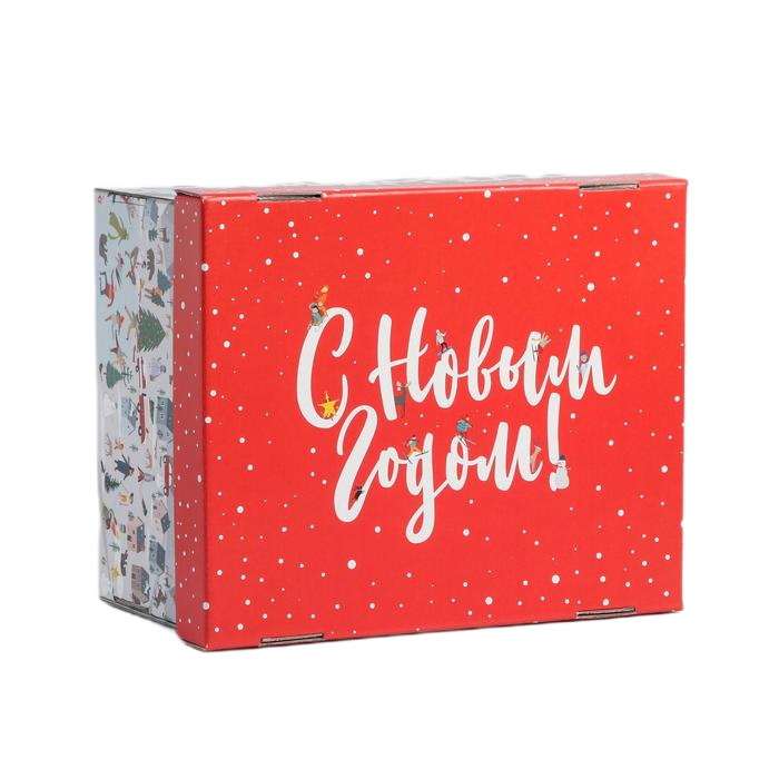складная коробка с новым годом 31,2х25,6х16,1см