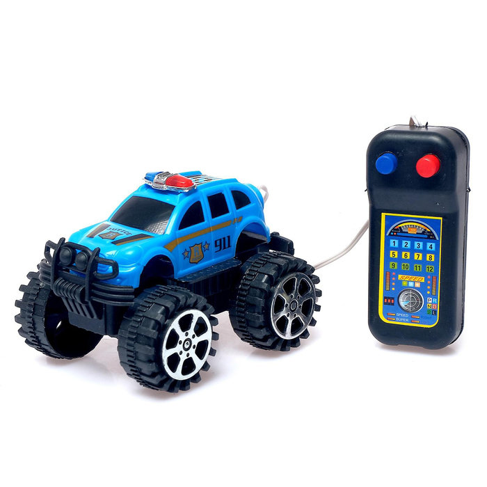 джип полиция на дистанционном управлении работает от батареек микс