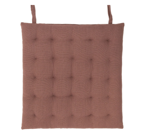 подушка на стул, 100% хлопок, 38x38см, коричневый provance