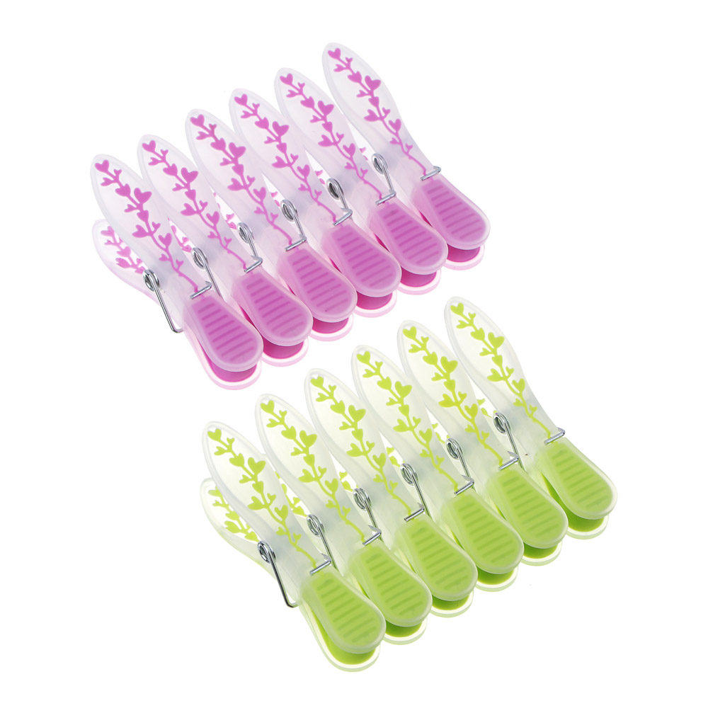 набор прищепок vetta цветы 12шт