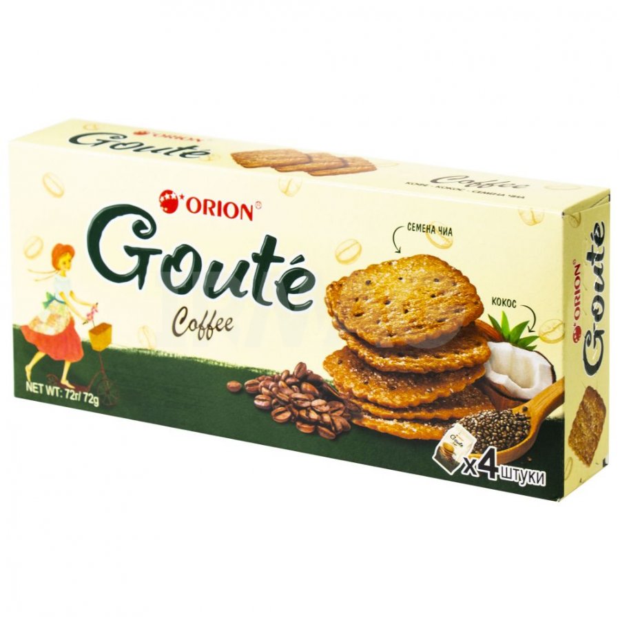 печенье затяжное goute coffee 72г