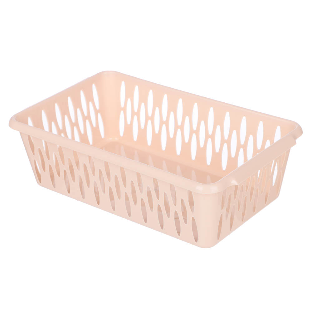 корзинка для хранения keeplex light s 24,2х14,5х7,1см, пластик, бежевый топаз