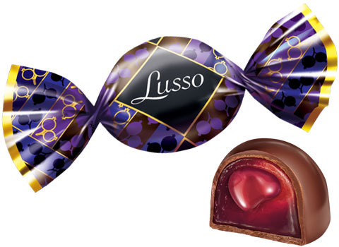 конфеты lusso со вкусом черной смородины