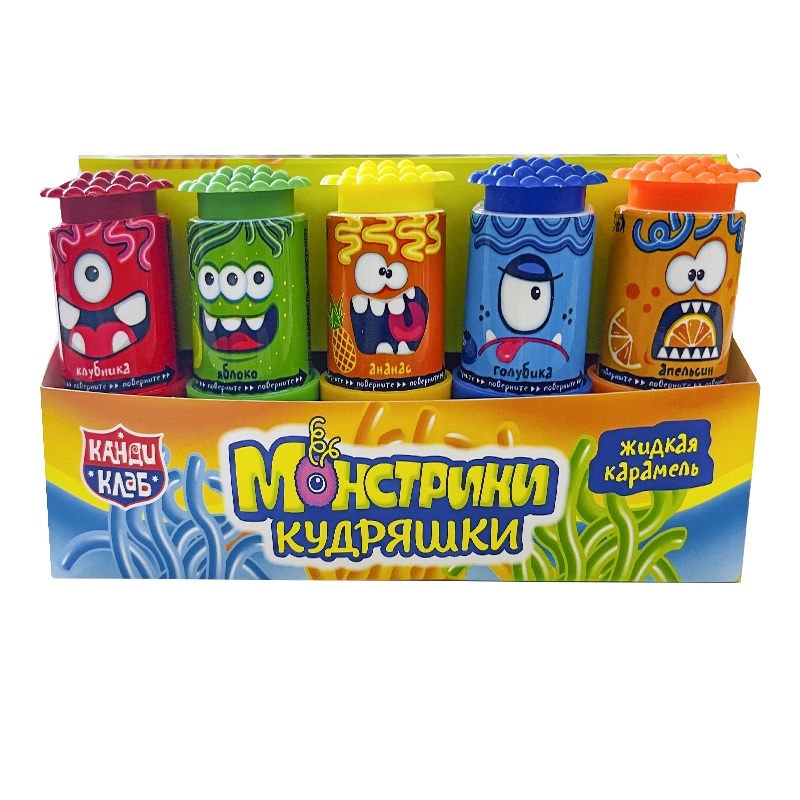 жидкая карамель "монстрики кудряшки" 1кор*12бл*30шт