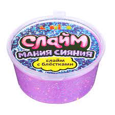 lastiks игрушка прихлоп слайм с блестками 50гр, 3 цвета