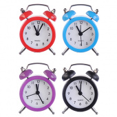 будильник электронный "в стиле ретро", металл, 7,5x5,5x2см, 1xlr44, 4 цвета