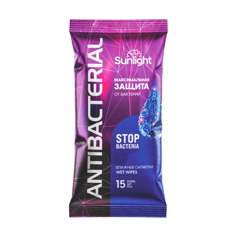 влажные салфетки sunlight в ассортименте 15шт