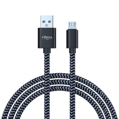 forza кабель для зарядки волна type-c, 1м, 2а, тканевая оплётка, 4 цвета, пакет