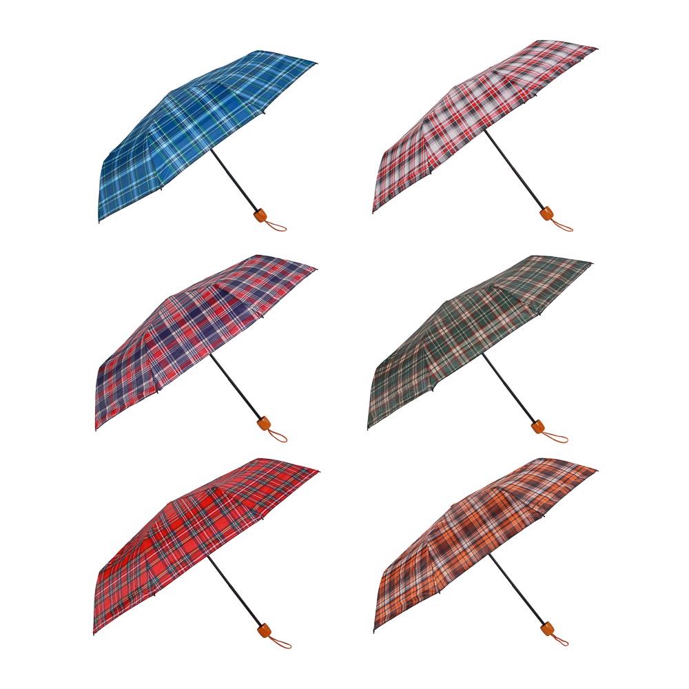 зонт универсальный, механика, сплав, пластик, полиэстер, 53см, 8 спиц, 6цв